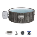 Coleman SaluSpa Napa AirJet Inflatable Hot Tub Gray Wood
