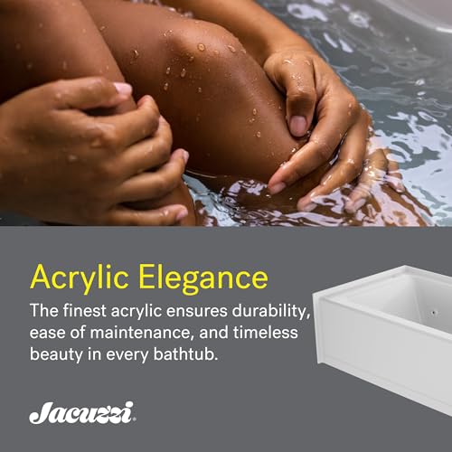 Jacuzzi SIGNATURE Acrylic Low-Profile Heated Soak & Jet Massage Bathtub White