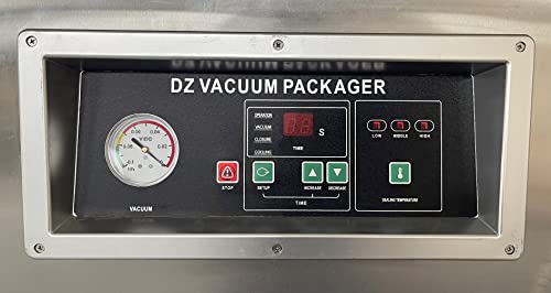 TECHTONGDA Stainless Steel Vacuum Sealer Packaging Machine Double Chamber 15.7inch Silver