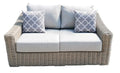 Teva Furniture Tulum Two-Tone Loveseat Beige Silver Cushions