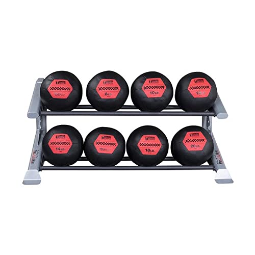 Body-Solid Pro Clubline 2-Tier Medicine Ball Rack Grey/Black