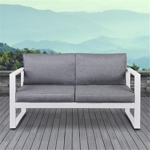 Home Square 3-Piece Patio Set with 2 Chairs & Loveseat White
