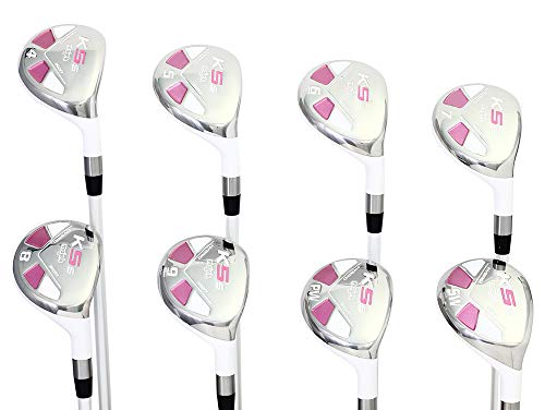 Majek White Pearl Senior Ladies Golf Hybrids Irons Set