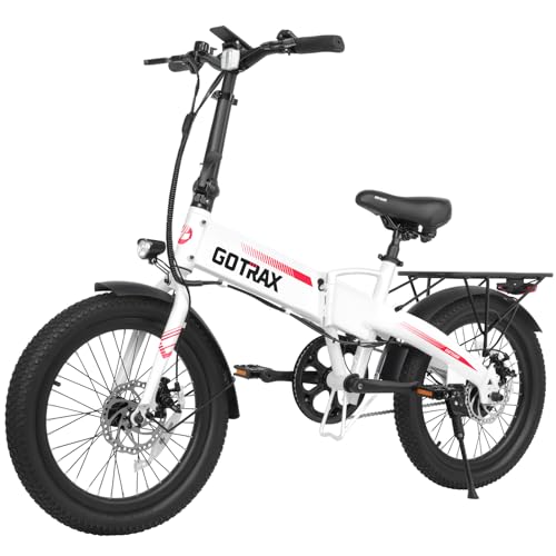 Gotrax R1 20" Folding Electric Bike 40 Miles Range 48V 350W White
