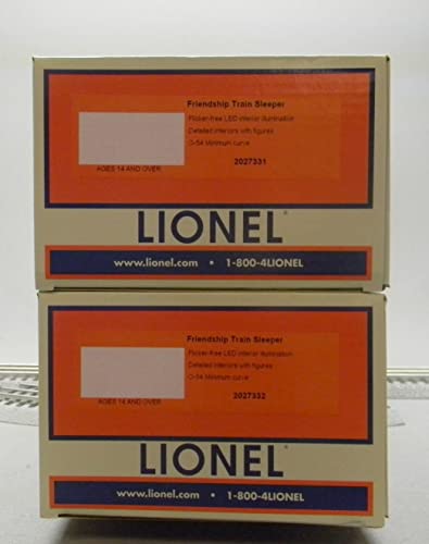 LIONEL TRAINS Friendship Train 18" Sleeper Car 2 Pack O Gauge Red White Blue