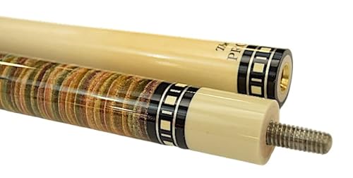 Meucci Handcrafted Billiards Pool Cue Stick - Rainbow Stain + Hard CASE (19 oz)