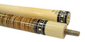 Meucci Handcrafted Billiards Pool Cue Stick - Rainbow Stain + Hard CASE (19 oz)