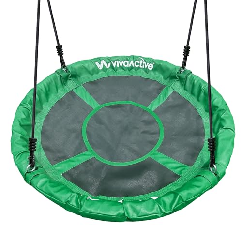 gobaplay Heavy Duty Adventure Kids 4 Zone Swing Set Dark Green