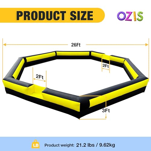 OZIS 26FT Inflatable Gaga Ball Pit with Built-in Blower for Indoor/Outdoor Activities