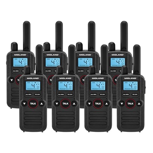 Midland BizTalk BR180 On-Site Business Radio 8 Pack Bundle with Chargers Black