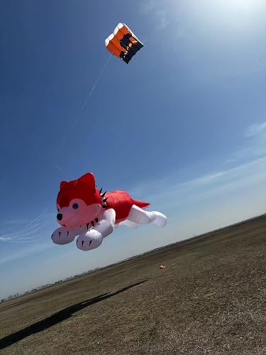 TiffyDance 40 Ft 3D Inflatable Huskies Kite Pendant Red