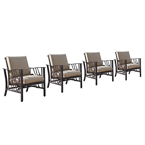 Oakland Living Outdoor Club Deep Seating Rocking Chairs Set of 4 Antique Copper
