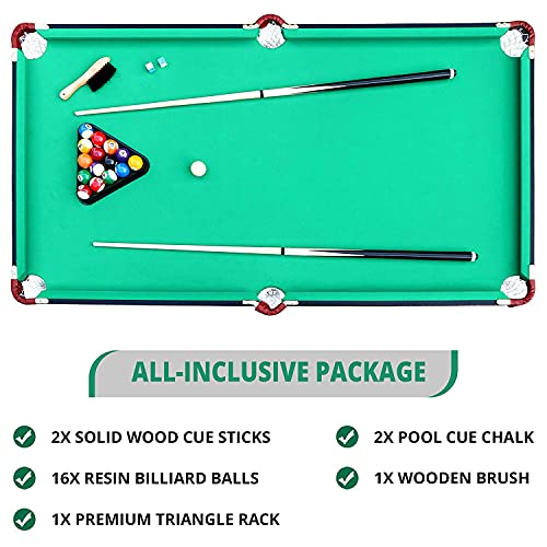 RACK Crucis 5.5-Foot Folding Billiard/Pool Table Green