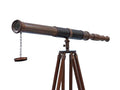 Handcrafted Nautical Decor Floor Standing Antique Copper Telescope 60