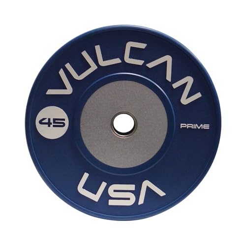 VULCAN Prime Color Competition Bumper Plates 270 lb Set Yellow/Blue/Red