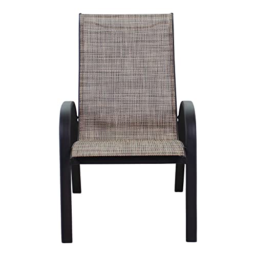 Courtyard Casual Santa Fe Collection Sling Chair 4 Piece Set Java