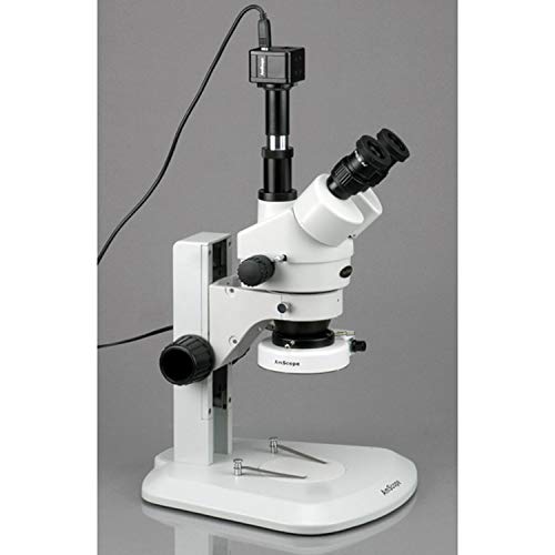 AmScope Digital Trinocular Stereo Zoom Microscope 3.5X-90X White