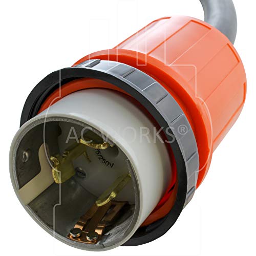 AC WORKS MSS2PR 6/4 SOOW NEMA SS2-50 Marine Shore Boat Power Cord 50A 125/250V