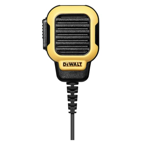 DEWALT DXFRS800 Heavy Duty Walkie Talkies Bundle with Remote Speaker Microphones, 6 Pack Black/Yellow