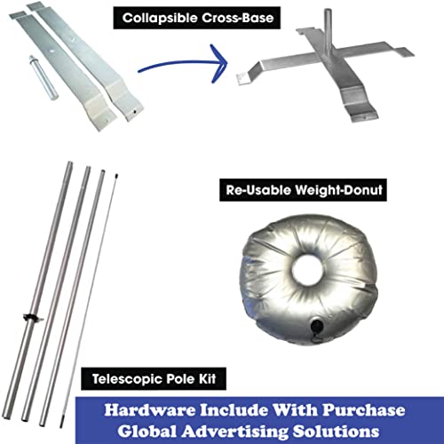 Generic Global Advertising Solutions Feather Flag Hardware Kit 14ft Pack 9
