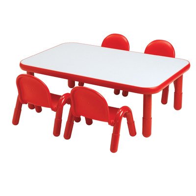 Children's Factory Angeles Baseline Kids Activity Table 60"x30" with 14" Legs Green