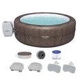 Bestway SaluSpa St Moritz AirJet Hot Tub with Non-Slip Seats & Padded Headrest Pillows Brown