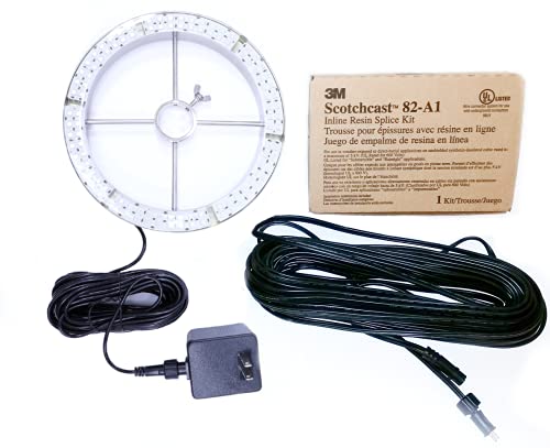 Custom Pro 5200 Floating Fountain Aerator with 5200 GPH Pump and 108 LED White Ring Light