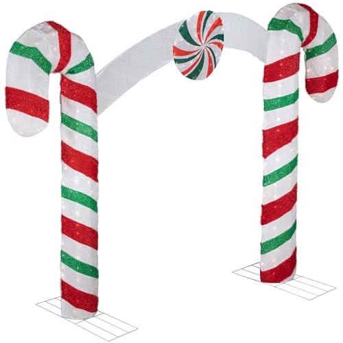7' Lighted Double Candy Archway Outdoor Christmas Decoration Multicolor