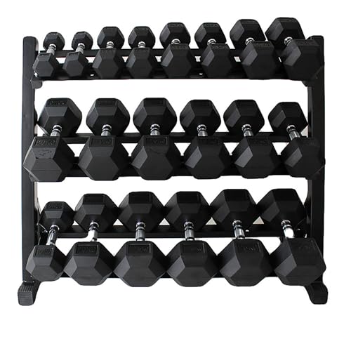 BBRUN Weight Dumbbells Set with Rack 450-550 lbs Black