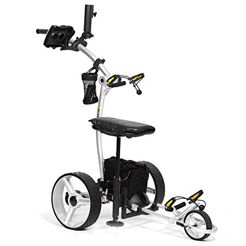 BAT-CADDY ELECTRIC GOLF CADDY X4R Remote Golf Push Cart Titanium Silver