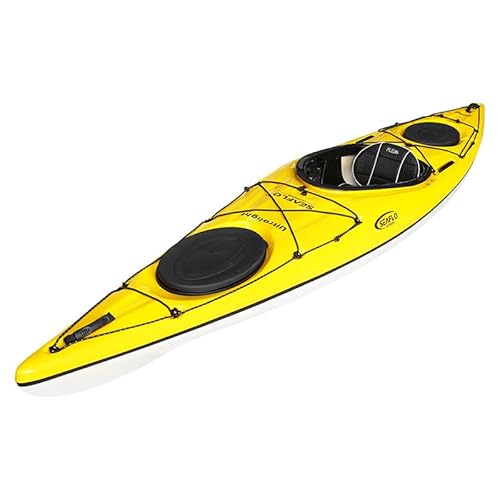 SEAFLO Premium Sit-in Recreational Day Touring Sea Kayak TDA130 Yellow/White