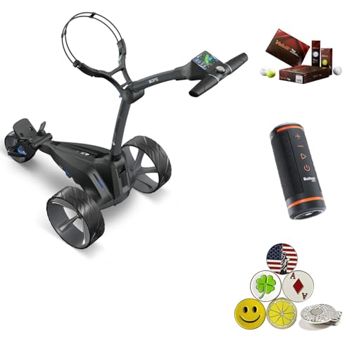 AMBA7 M5 GPS DHC Electric Caddy Cart Bundle with Accessories Black