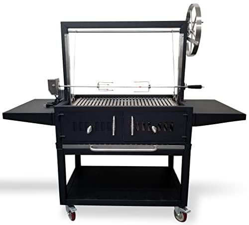 SDI Factory Direct Outdoor Argentine Grill Santa Maria Charcoal Wood BBQ Spit Roaster Stainless Steel