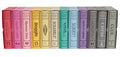 WS Game Company Vintage Bookshelf Board Games Collection Modern Burlap