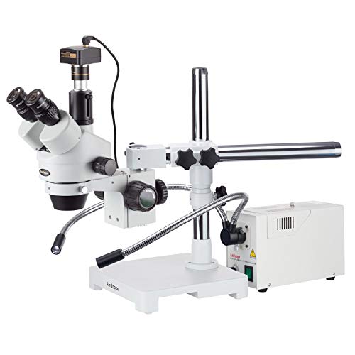 AmScope Digital Trinocular Stereo Zoom Microscope 3.5X-90X White