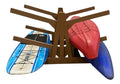 Log Kayak Rack Double Sided Freestanding Recycled Poly Kayak Rack Nutmeg Brown