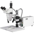 AmScope Professional Trinocular Zoom Microscope 2X-225X White