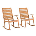 Cambridge Casual Briton Teak Wood 2 Piece Porch Rocking Chair Set