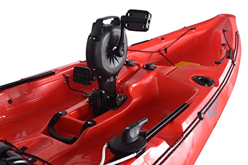 Riot Kayaks Mako 12 Fishing Kayak with Impulse Pedal Drive Red