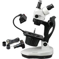 AmScope Digital Trinocular Gemology Stereo Zoom Microscope 3.5X-90X White/Black