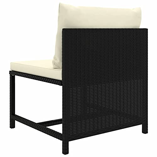 Xinxinxiang 6 Piece Patio Furniture Set with Cushions Black