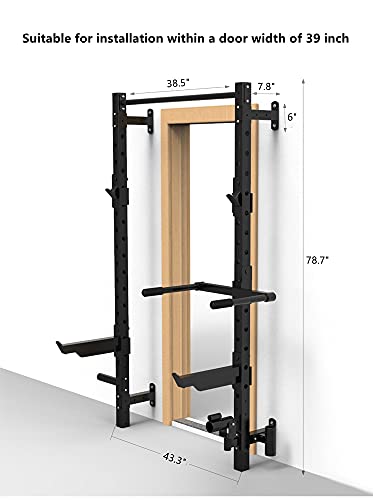 EAS1SOOPE Power Cage Wall Mounted Squat Rack Multifunction