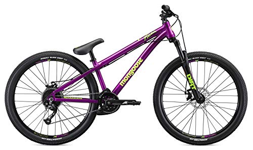 Mongoose Fireball Dirt Jump Mountain Bike 26-Inch Mechanical Disc Brakes Purple