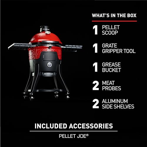 Kamado Joe 18-Inch Pellet Joe Grill and Smoker Red