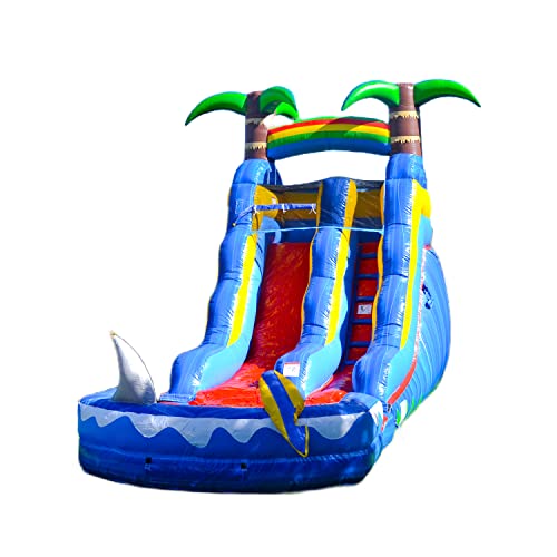 HERO KIDDO Ocean Shark Water Slide Inflatable Blue