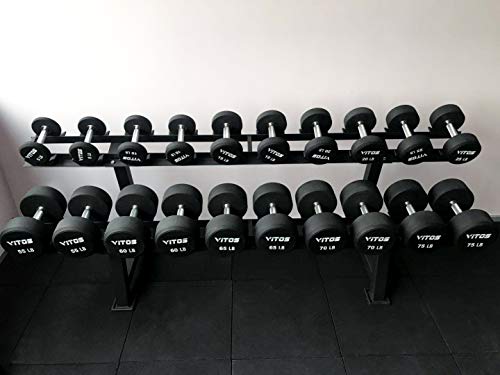 Vitos Fitness TPU Urethane Commercial Dumbbells White