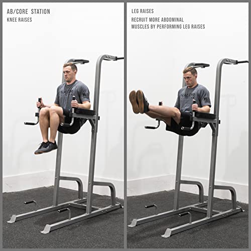 Valor Fitness Power Tower Dip Station Silver