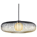 MAKLAINE 43" 1-Light Modern Metal Extra Large Pendant Light Black