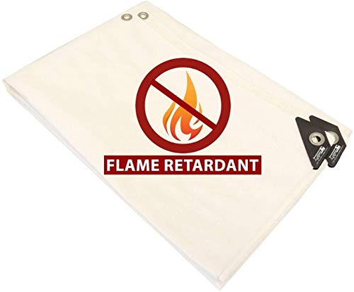 EZ Travel Collection 40' X 60' White Fire Retardant Heavy Duty Canopy Shade Poly Tarp White