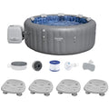 Bestway SaluSpa Santorini HydroJet Inflatable Hot Tub with EnergySense Cover